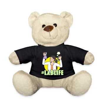 #LabLife Biologe Wissenschaft Lehrer Biologie Majo - Teddy - Schwarz - Vorne