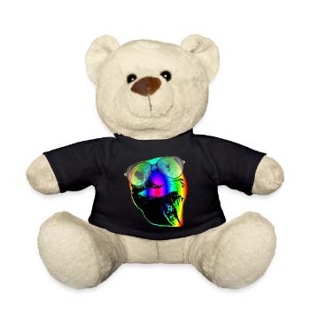 Schildkröte Sonnenbrille Schildkröten Regenbogen - Teddy - Schwarz - Vorne