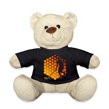Floorball Hockey Innebandy Salibandy Unihockey - Nounours - noir - Devant