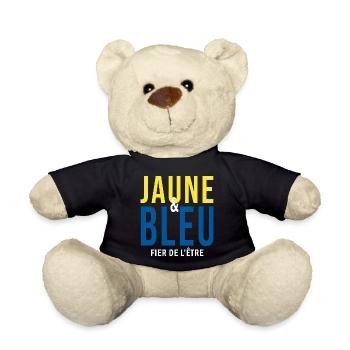 jaune et bleu fier rugby ukraine basket - Nounours - noir - Devant