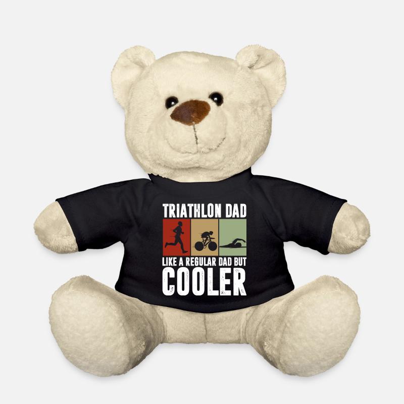 thiathlon dad like regular dad but cooler Design - Teddy - Schwarz