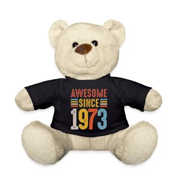 Genial seit 1973 Retro Abzeichen - Teddy - Schwarz - Vorne