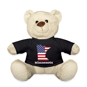 US Minnesota Kartendesign für stolze Minnesotaner - Teddy - Schwarz - Vorne