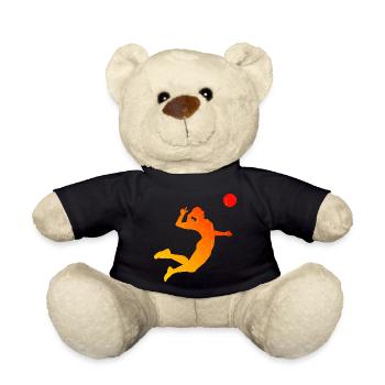 Volleyball Volleyballer Volleyballspieler - Teddy - Schwarz - Vorne
