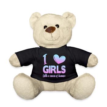 Ich liebe Mädchen - Teddy - Schwarz - Vorne