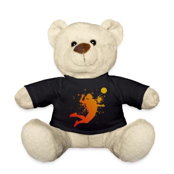 Volleyballer Volleyballspieler Volleyballspielen - Teddy - Schwarz - Vorne