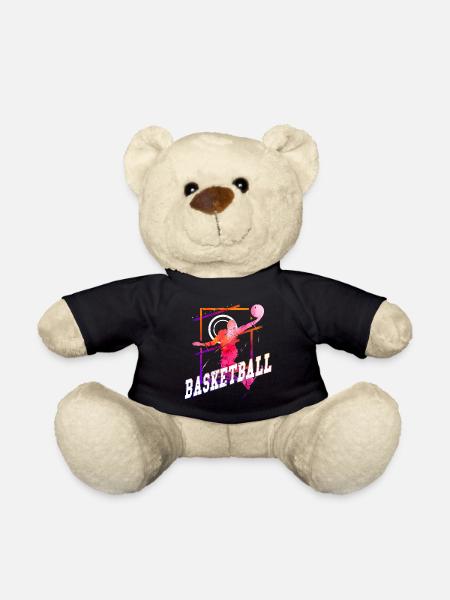 Basketteur Joueur de Basket-Ball Vintage Coloré - Nounours - noir