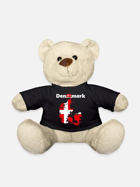 Dänemark Flagge Dänische Flagge Danmark Flagge - Teddy - Schwarz