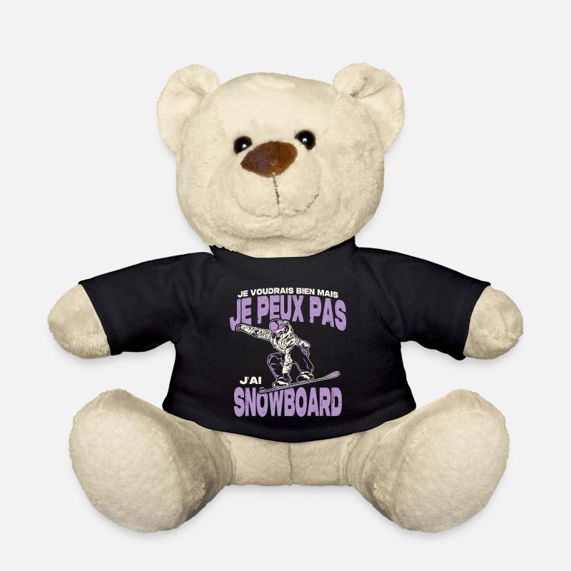 Je peux pas j'ai snowboard. - Nounours - noir