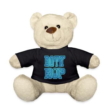 Bottrop Germany City 3D Font Skyline - Teddy Bear - black - Front