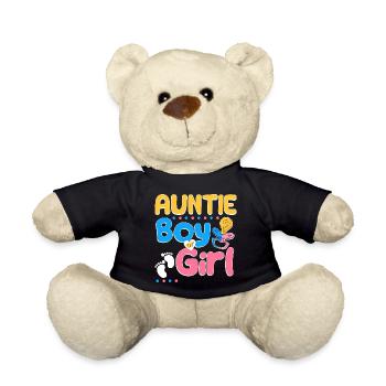 Pink or Blue Auntie Loves You Best Aunt Ever Aunt - Teddy - Schwarz - Vorne