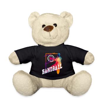 Handball Handball Player Handball Player Vintage Retro - Nounours - noir - Devant
