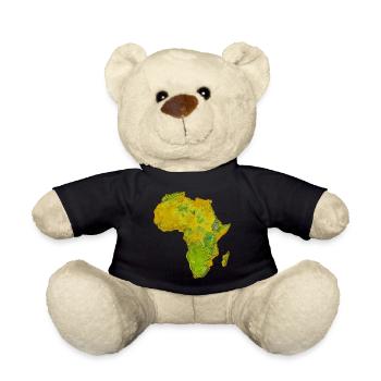 Afrika physische Karte - Teddy - Schwarz - Vorne