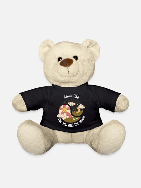 Shine Like The Sun And The Moon Nature Designs - Teddy Bear - black