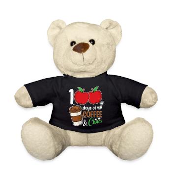 100 Days of Coffee & Chaos School Teacher - Teddy Bear - black - Front
