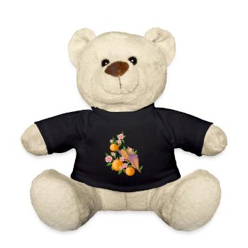 Flughund mit reifen Früchten Orangen - Teddy - Schwarz - Vorne