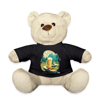 Bier Wanderschuh. Natur Berge Wald und Wanderweg - Teddy - Schwarz - Vorne