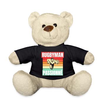 rugbyman passionné - Nounours - noir - Devant