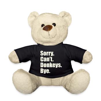 Donkey - Teddy Bear - black - Front