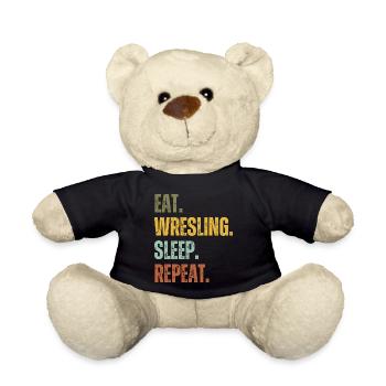 EAT WRESLING SLEEP REPEAT - Teddy Bear - black - Front