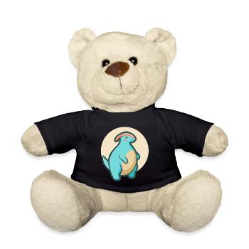 Parasaurolophus potelé mignon, Dino - Nounours - noir - Devant