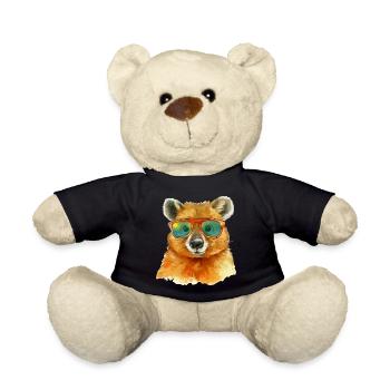 Lilou das Quokka mit Brille - Teddy - Schwarz - Vorne