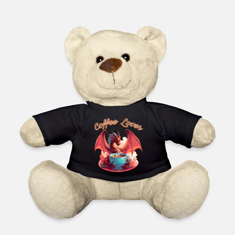 Dragon Coffee Lover - Teddy Bear - black