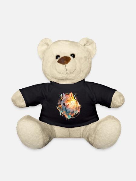 Wolf Wolf’s Head Nature Wilderness Forest Trees Art - Nounours - noir