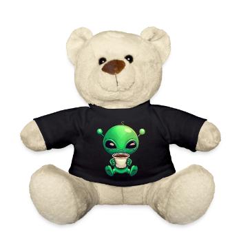 Alien Alien Coffee Drinker Early Bird G - Teddy Bear - black - Front