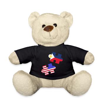 Fil-Am Puzzle Design für stolze Pinoys - Teddy - Schwarz - Vorne