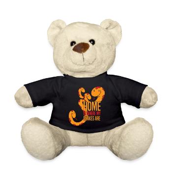 Schlangen Liebhaber | Haustiere Reptil Geschenke - Teddy - Schwarz - Vorne