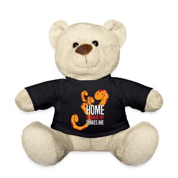 Schlangen Liebhaber | Haustiere Reptil Geschenke - Teddy - Schwarz - Vorne