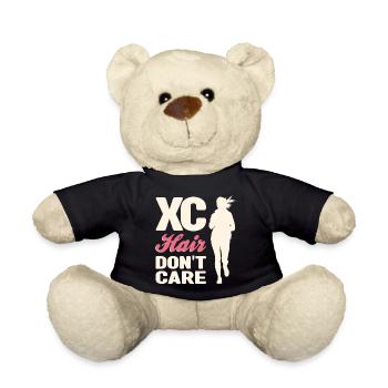 Crosslauf | Cross Country Läufer Berglauf Geschenk - Teddy - Schwarz - Vorne