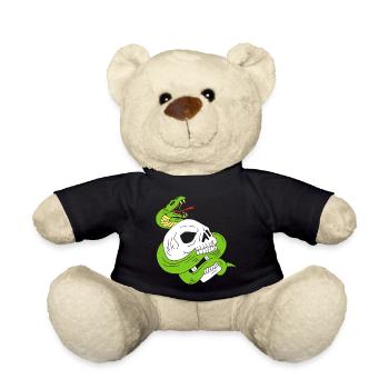 The skull and the snake - Teddy Bear - black - Front