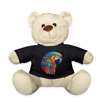 Parrot Macaw - Teddy Bear - black - Front