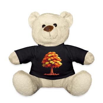 Autumn Splendour: Polygon Chestnut Tree - Teddy Bear - black - Front