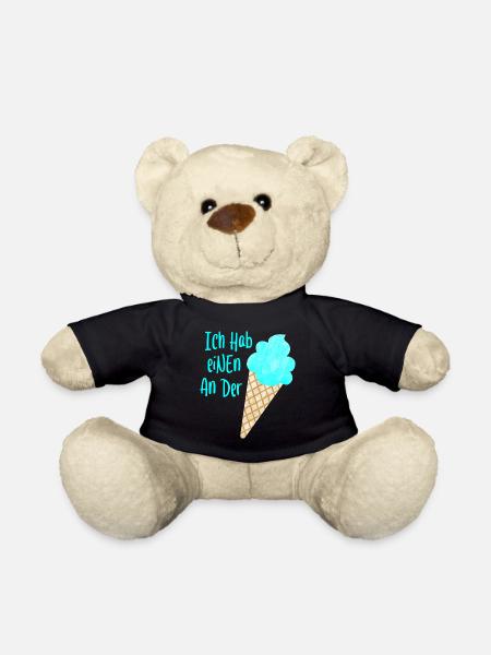 Einen an der Waffel coole Sprüche Eis Sommer Fun - Teddy - Schwarz