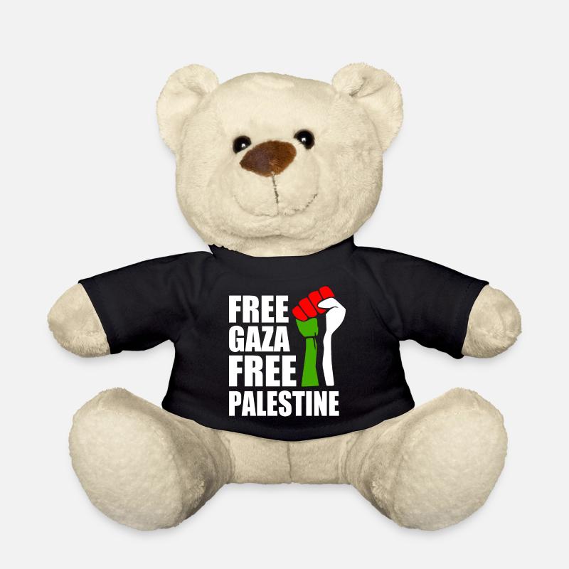 Free palestine - Teddy Bear - black