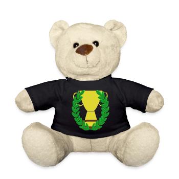 Winner Success Award Laurel Wreath Cup - Teddy Bear - black - Front