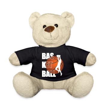 basketball basketball player basketball player - Teddy Bear - black - Front