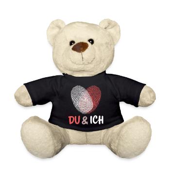 Du und Ich - Valentinstag - Liebe Herz - Teddy - Schwarz - Vorne
