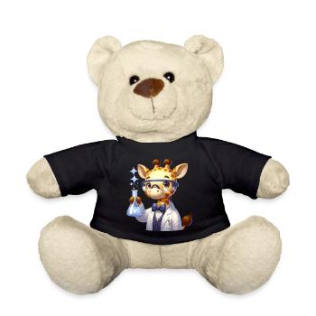 Cute Giraffe Scientist - Teddy - Schwarz - Vorne