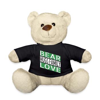 sayings fun jokes present idea bear hugs geek - Teddy Bear - black - Front
