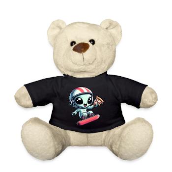 Mignon Comic Alien Snowboard Snowboarder - Nounours - noir - Devant