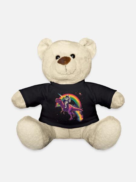 Astronaut reitet T-Rex Dinosaurier - Teddy - Schwarz