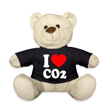 I love co2 - Teddy Bear - black - Front