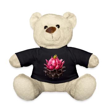 Melting Chocolate Dragon Fruit Fusion Design - Teddy Bear - black - Front