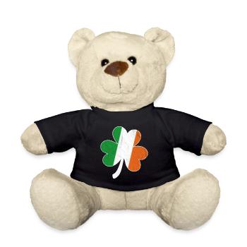 Drapeau irlandais Shamrock - Nounours - noir - Devant