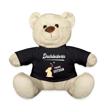 Dachdeckerin Frohe Ostern Ostergeschenk Dachdecker - Teddy - Schwarz - Vorne