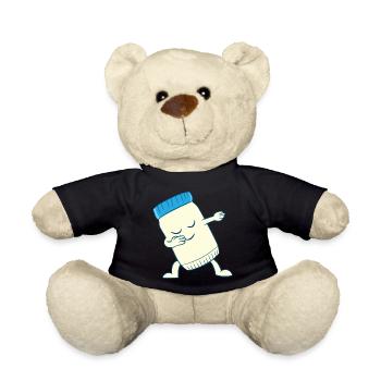 Mayonnaise - danser, tamponner, dab, dabbing - Nounours - noir - Devant
